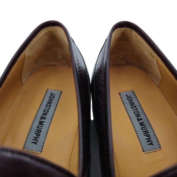 Johnston & Murphy Mens Size 9.5 Wide Brown Deerskin Leather Dress Shoes Loafers - Picture 11 of 15